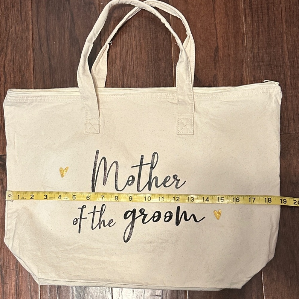 Cream Tote Bag with 'Mother of the Groom' Print - one size - Picture 4 of 8